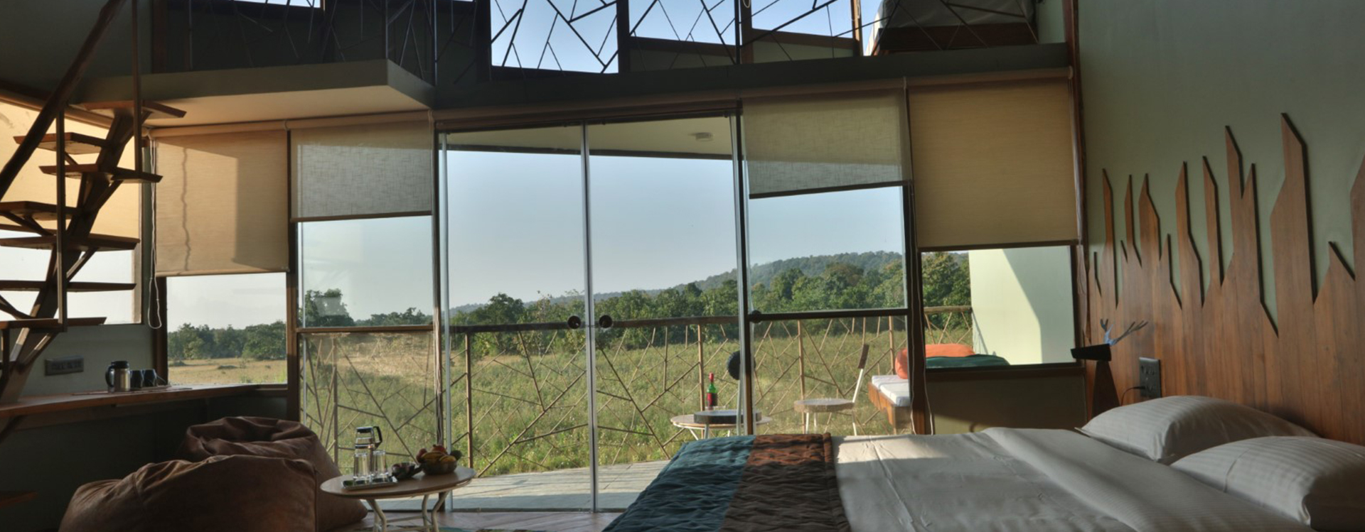 Svasara Jungle Lodge eco-cottage surrounded by forest at Tadoba