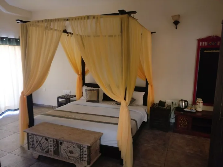 Svasara Jungle Lodge eco-cottage surrounded by forest at Tadoba