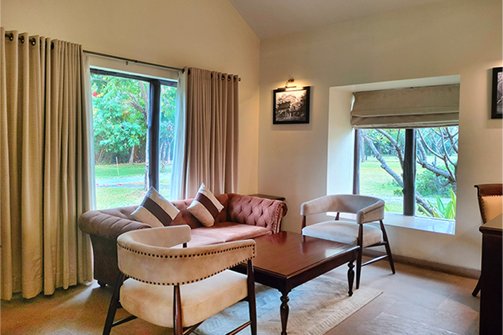 Heritage Suite at Welcom Heritage Resort for family stays near Tadoba